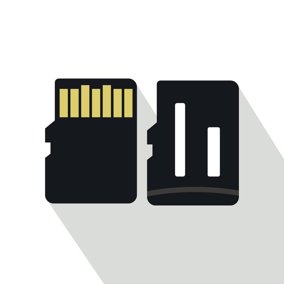 SD memory cards icon, flat style vector