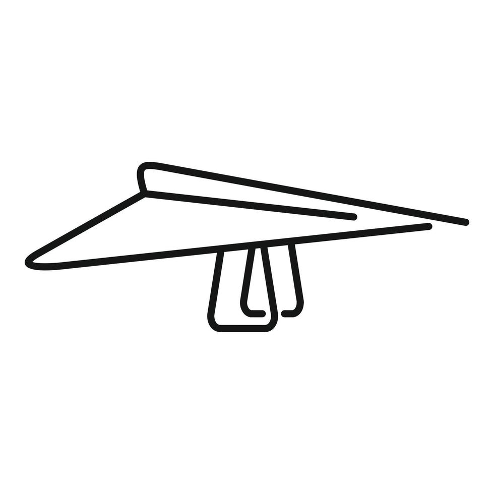 icono de paraplane, estilo de contorno vector