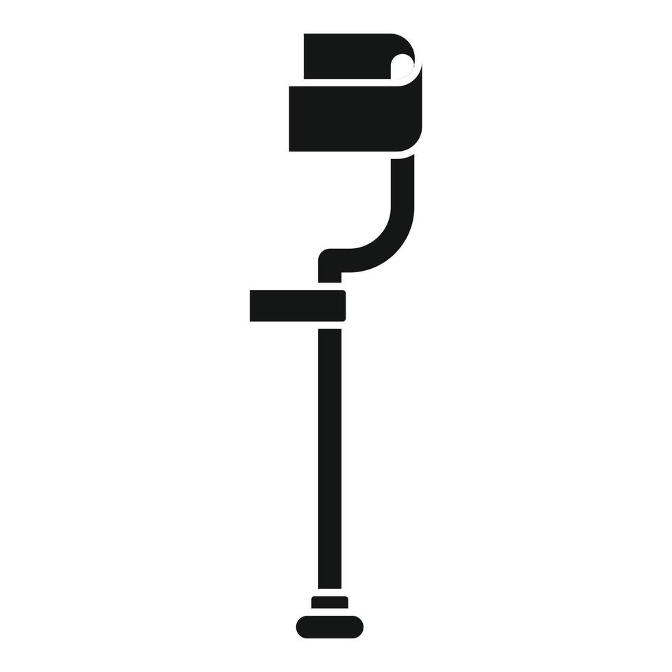 Crutches icon, simple style vector