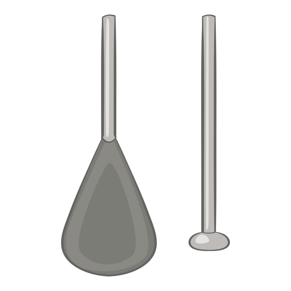 Aluminium folding paddle icon, cartoon style vector