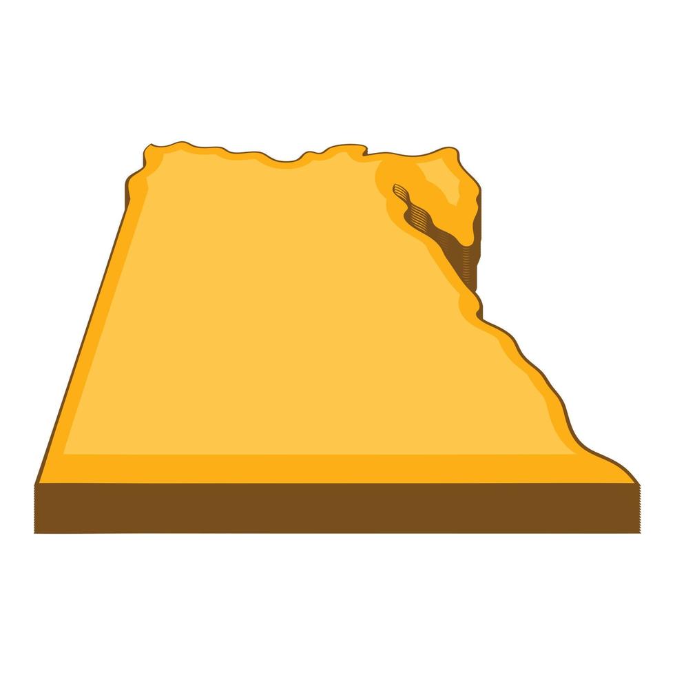 Egypt map icon, cartoon style vector