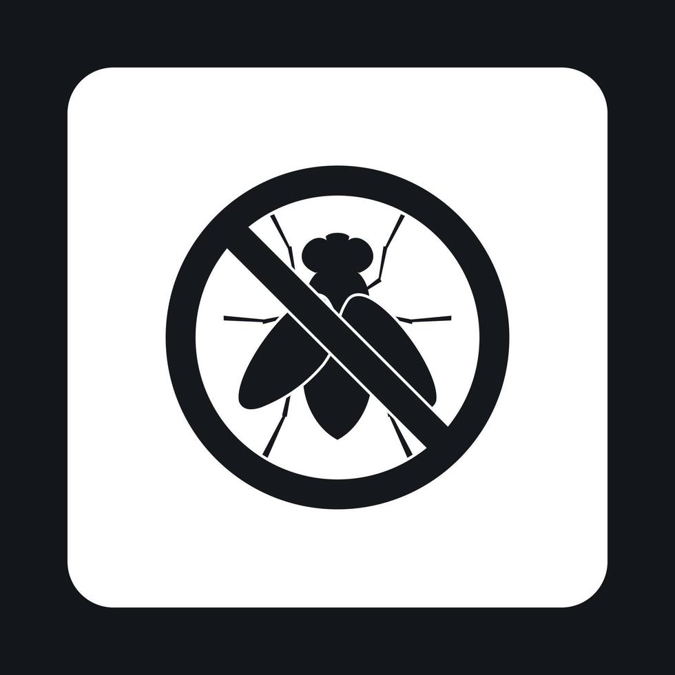 icono de señal de prohibición, estilo simple vector