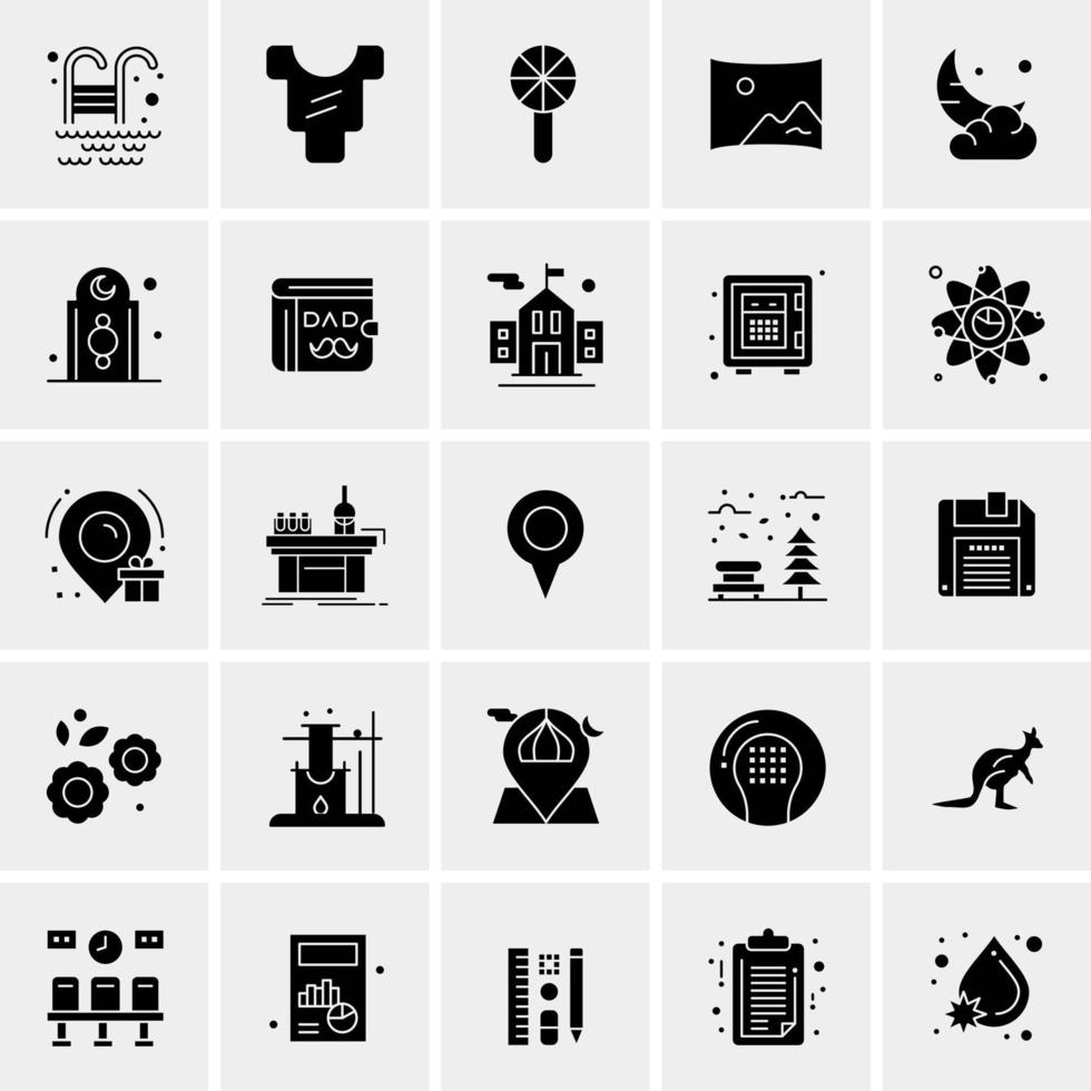 25 iconos de negocios universales vector ilustración de icono creativo para usar en proyectos relacionados con la web y dispositivos móviles