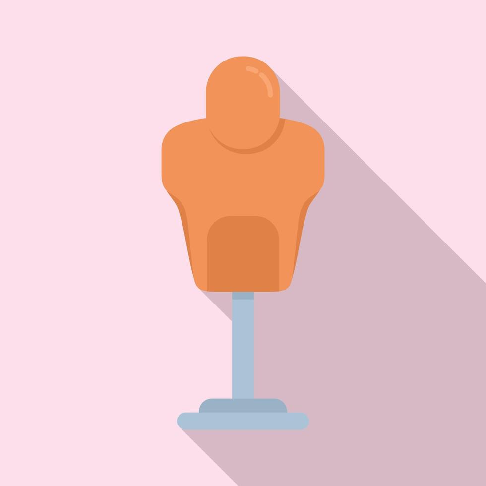 Training mannequin icon, flat style vector