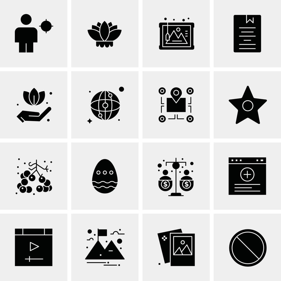 16 Business Universal Icons Vector Creative Icon Illustration to use in web and Mobile Related project