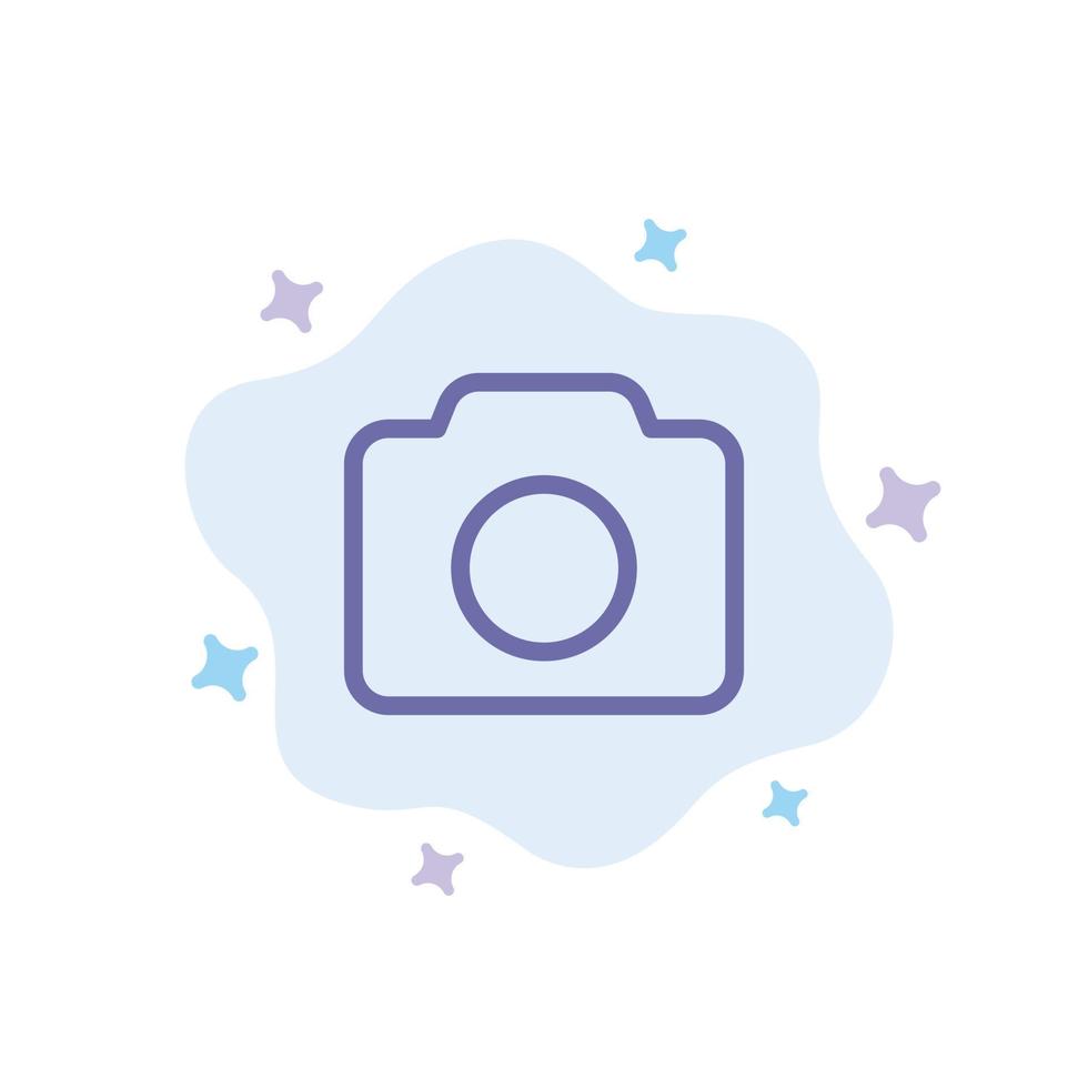 Camera Image Basic Ui Blue Icon on Abstract Cloud Background vector