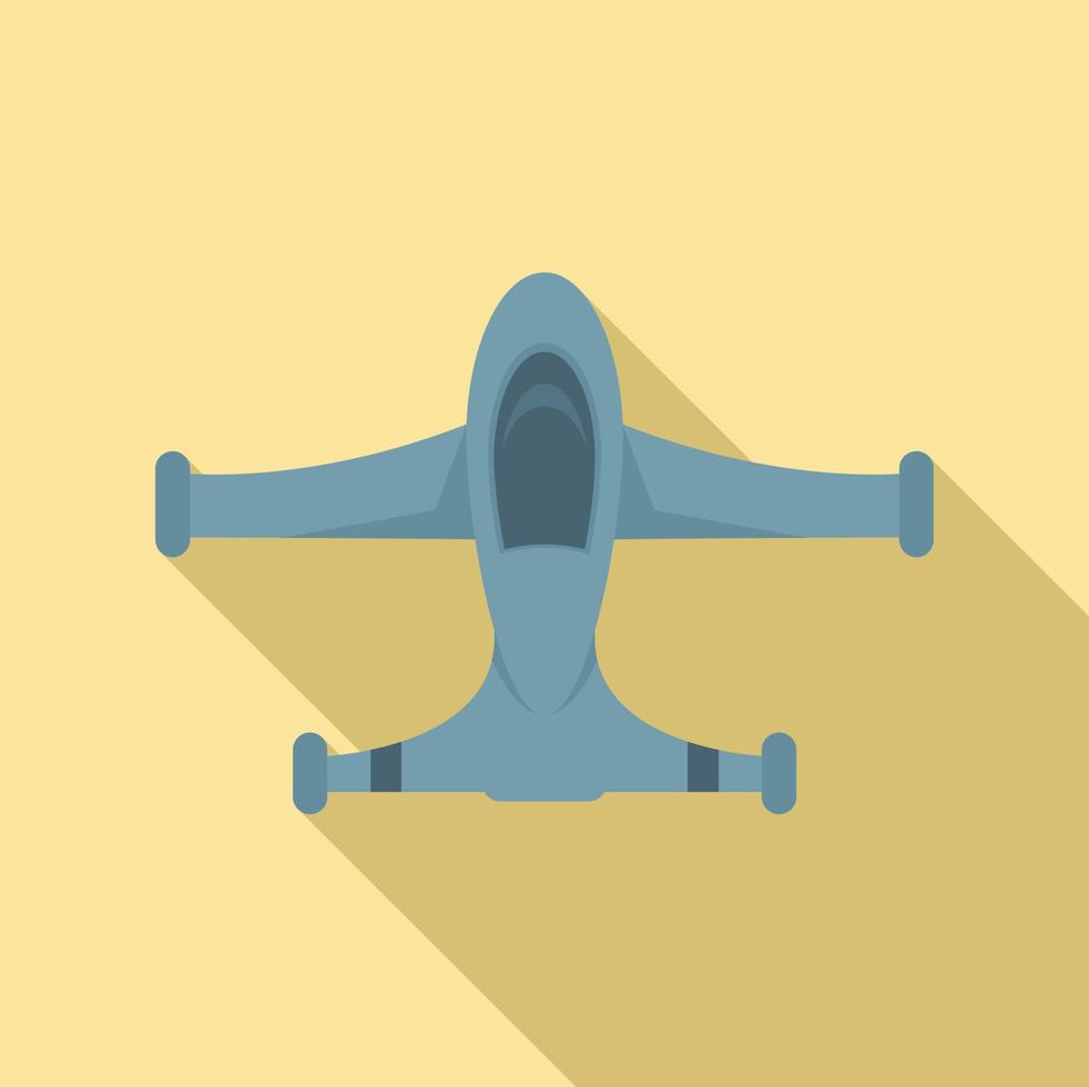 icono de taxi no tripulado de avión, estilo plano vector