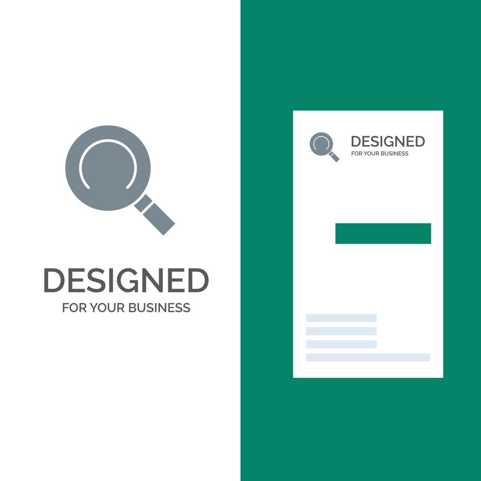General Magnifier Search Grey Logo Design and Business Card Template vector