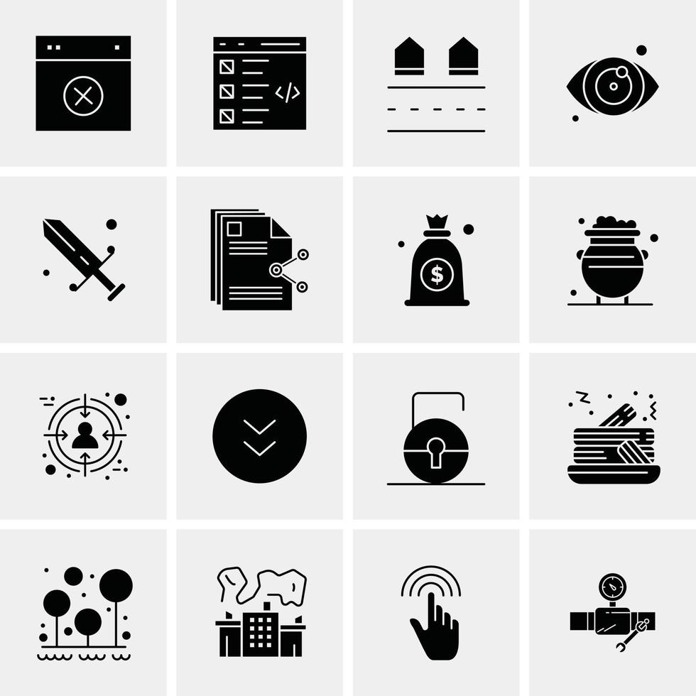 16 Business Universal Icons Vector Creative Icon Illustration to use in web and Mobile Related project
