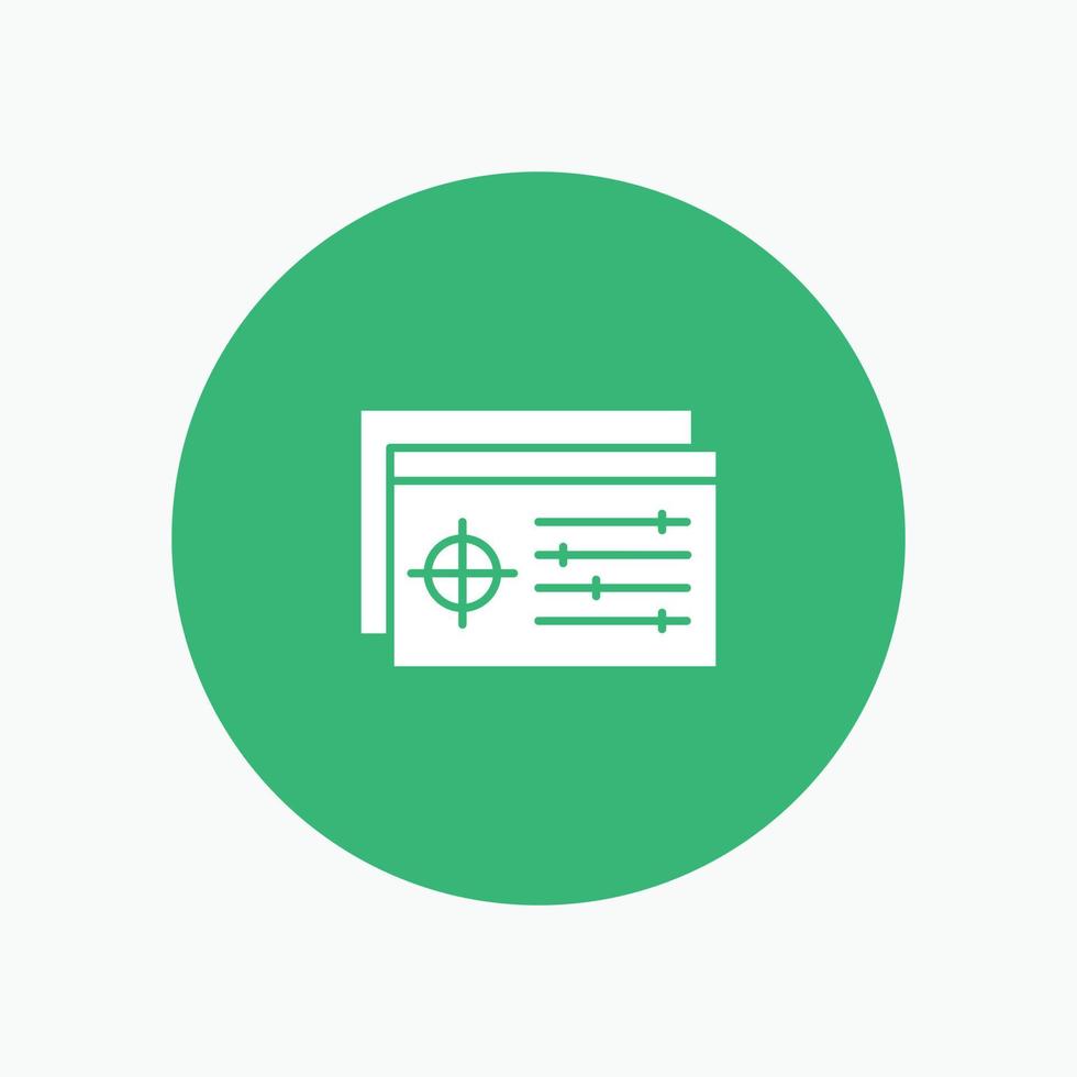 Setting Controller Target Object white glyph icon vector