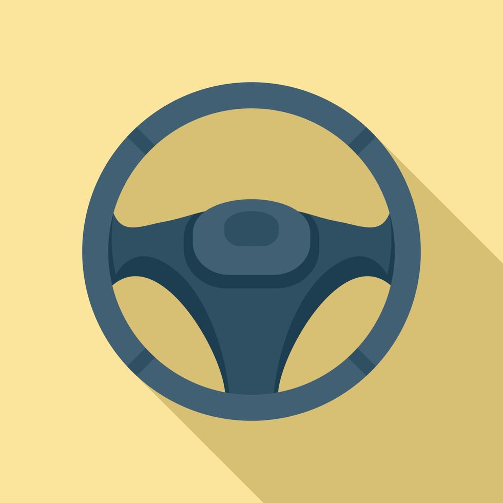 icono de volante automático, estilo plano vector