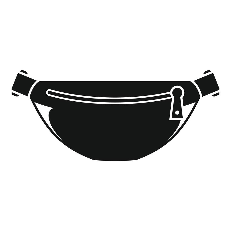 Money waist bag icon, simple style vector