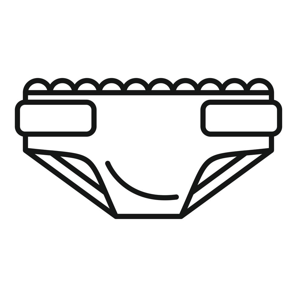 Protection diaper icon, outline style vector