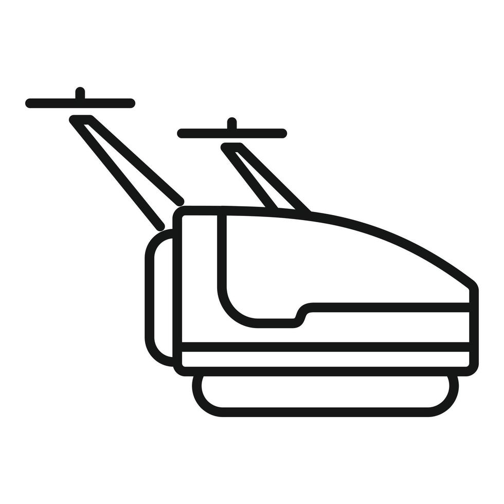 Drive unmanned taxi icon, outline style vector
