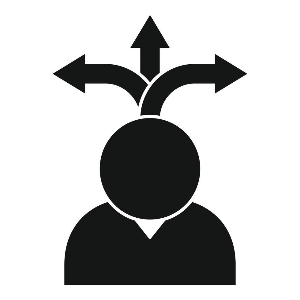 Direction personal traits icon, simple style vector