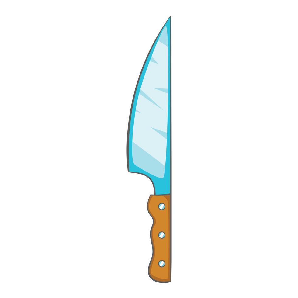 icono de cuchillo, estilo de dibujos animados vector