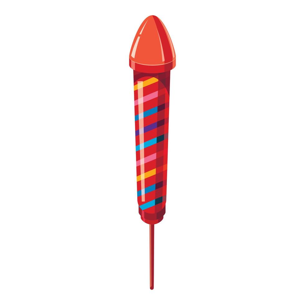 Party popper icon, isometric 3d style vector