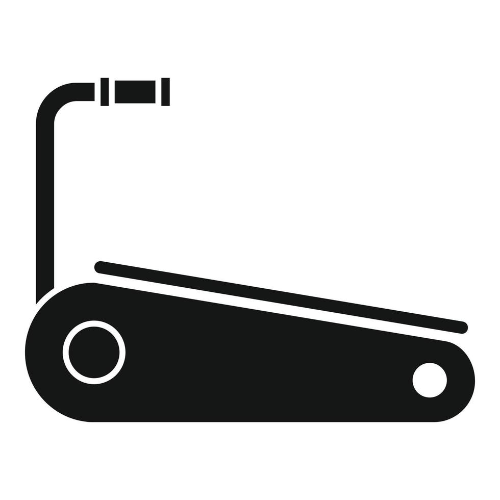 Gym treadmill icon, simple style vector