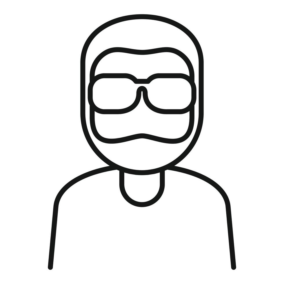 Tourist icon, outline style vector