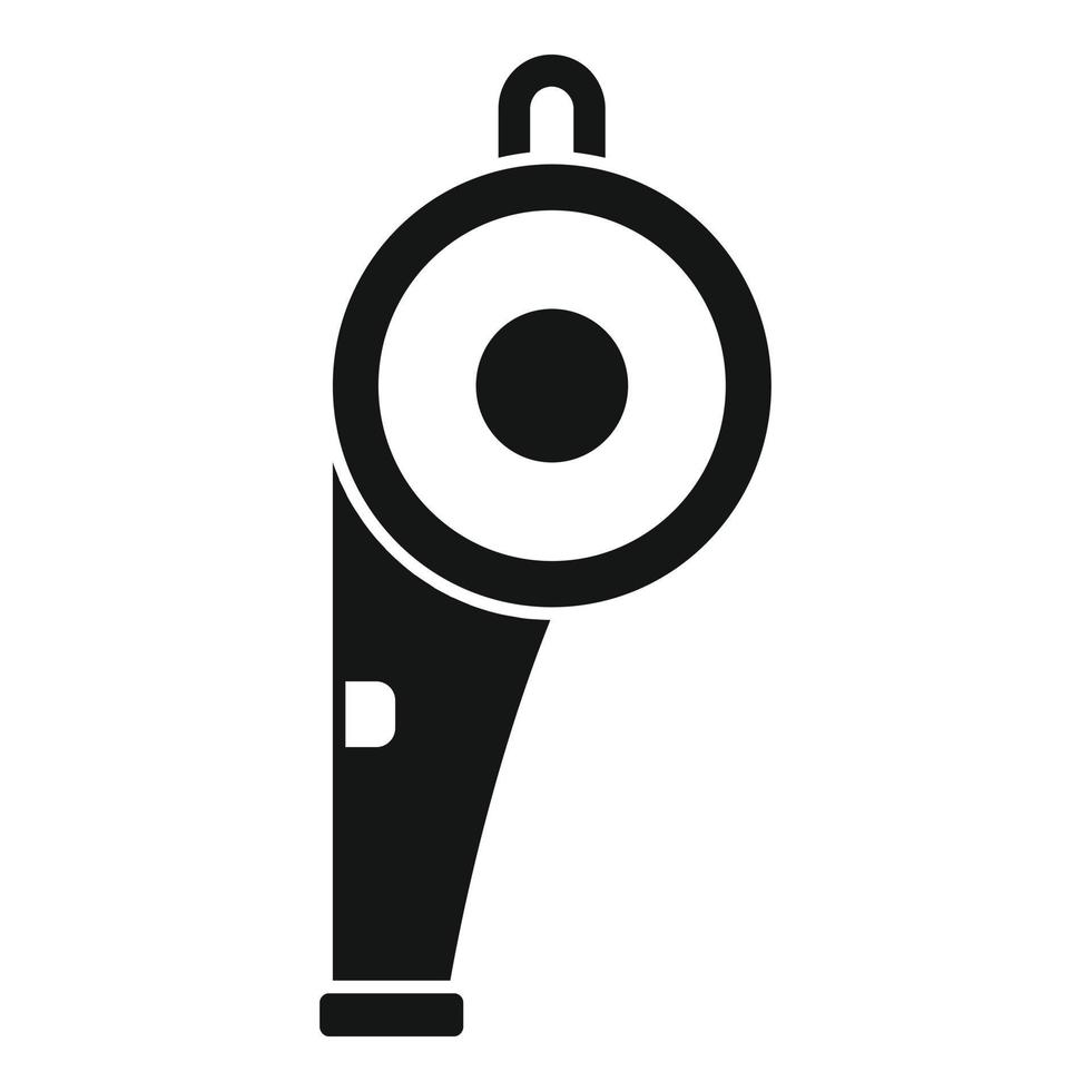 Sport whistle icon, simple style vector