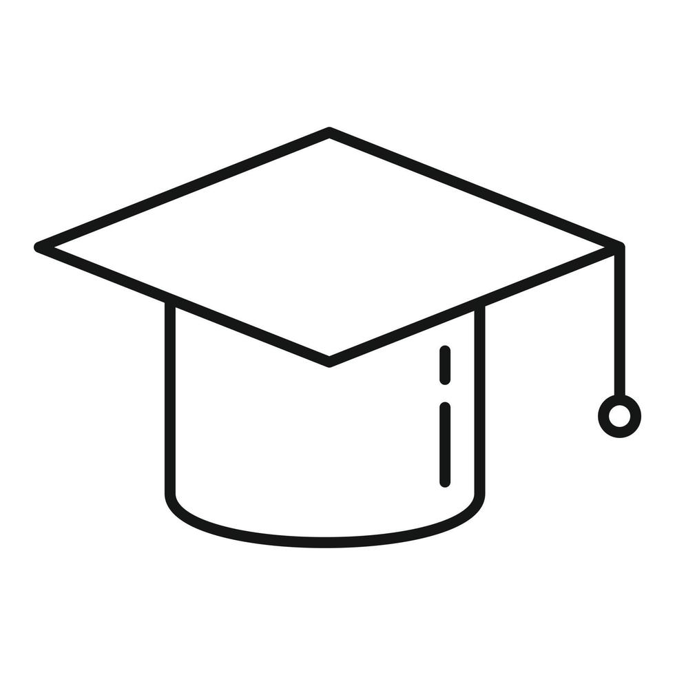 Inclusive graduation icon, outline style vector