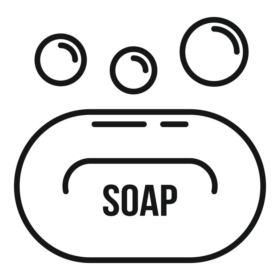 Bubble soap icon, outline style vector