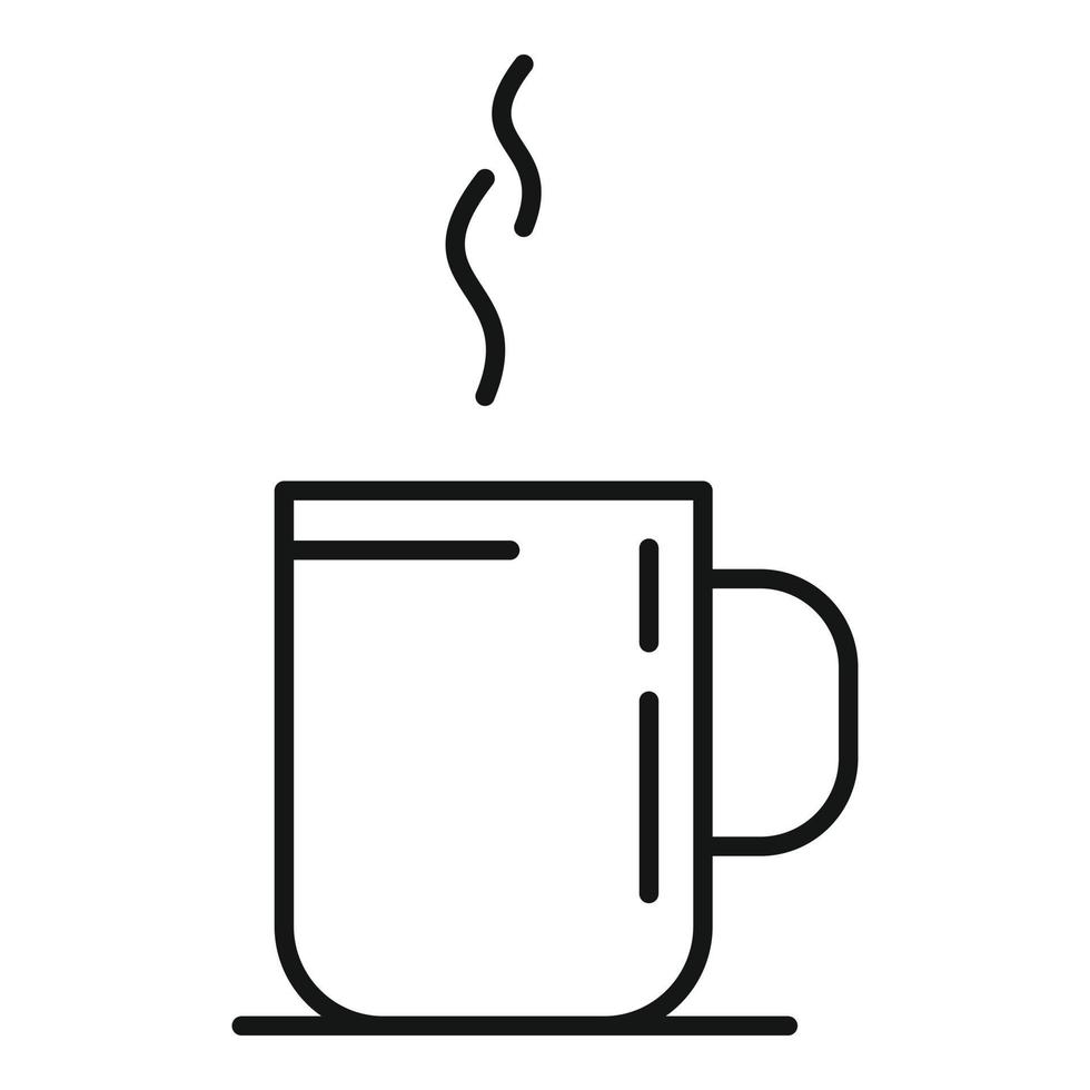 Home office coffee mug icon, outline style vector