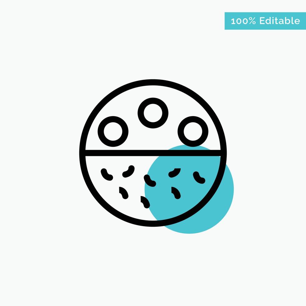 Bone Calcium Mineral Skincare Strength turquoise highlight circle point Vector icon