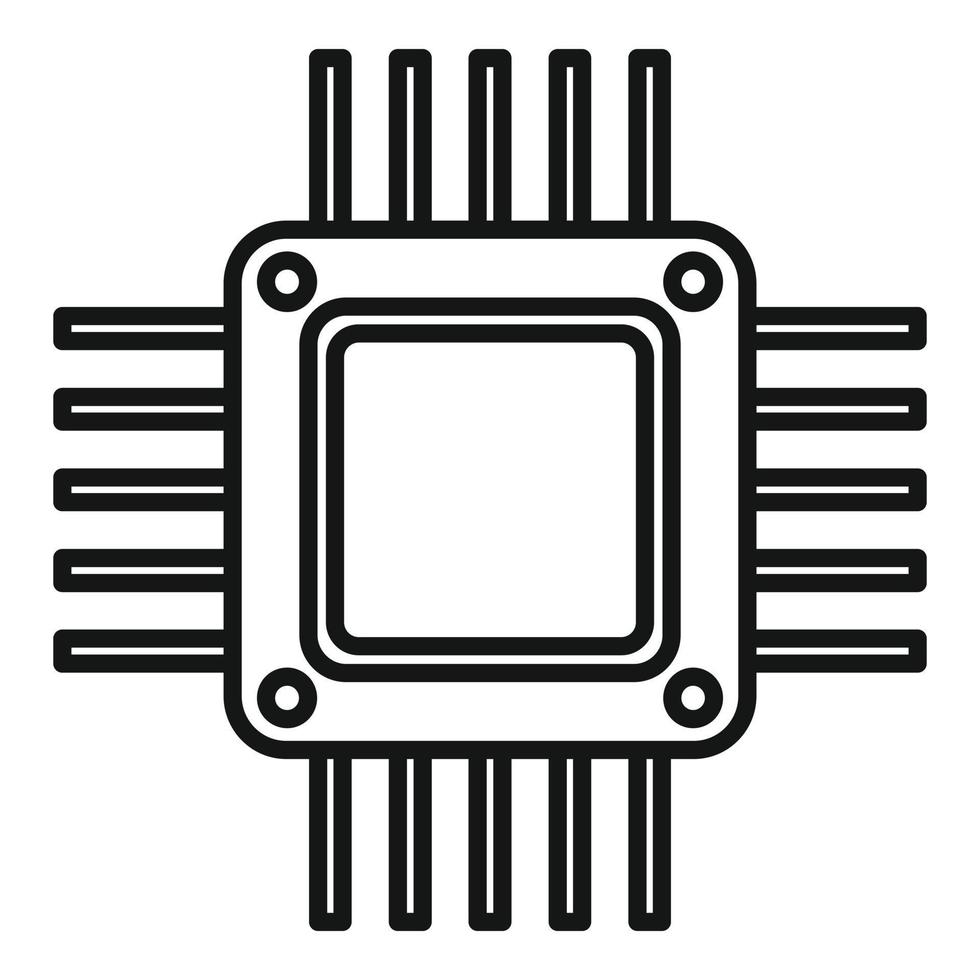 Radio processor icon, outline style vector