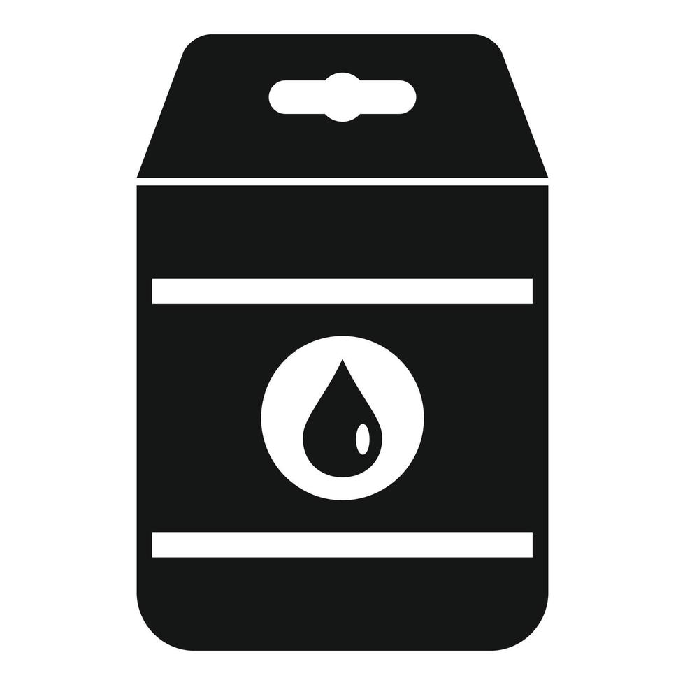 Detergent pack icon, simple style vector