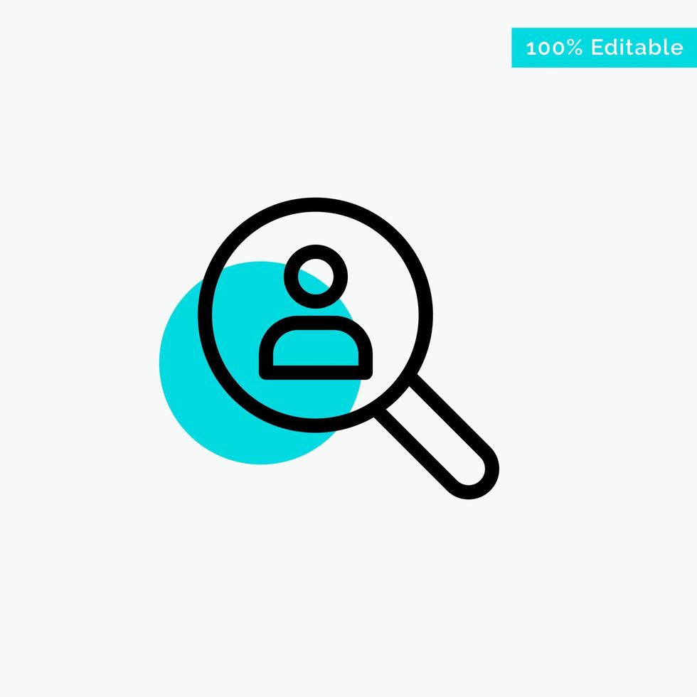 Browse Find Networking People Search turquoise highlight circle point Vector icon