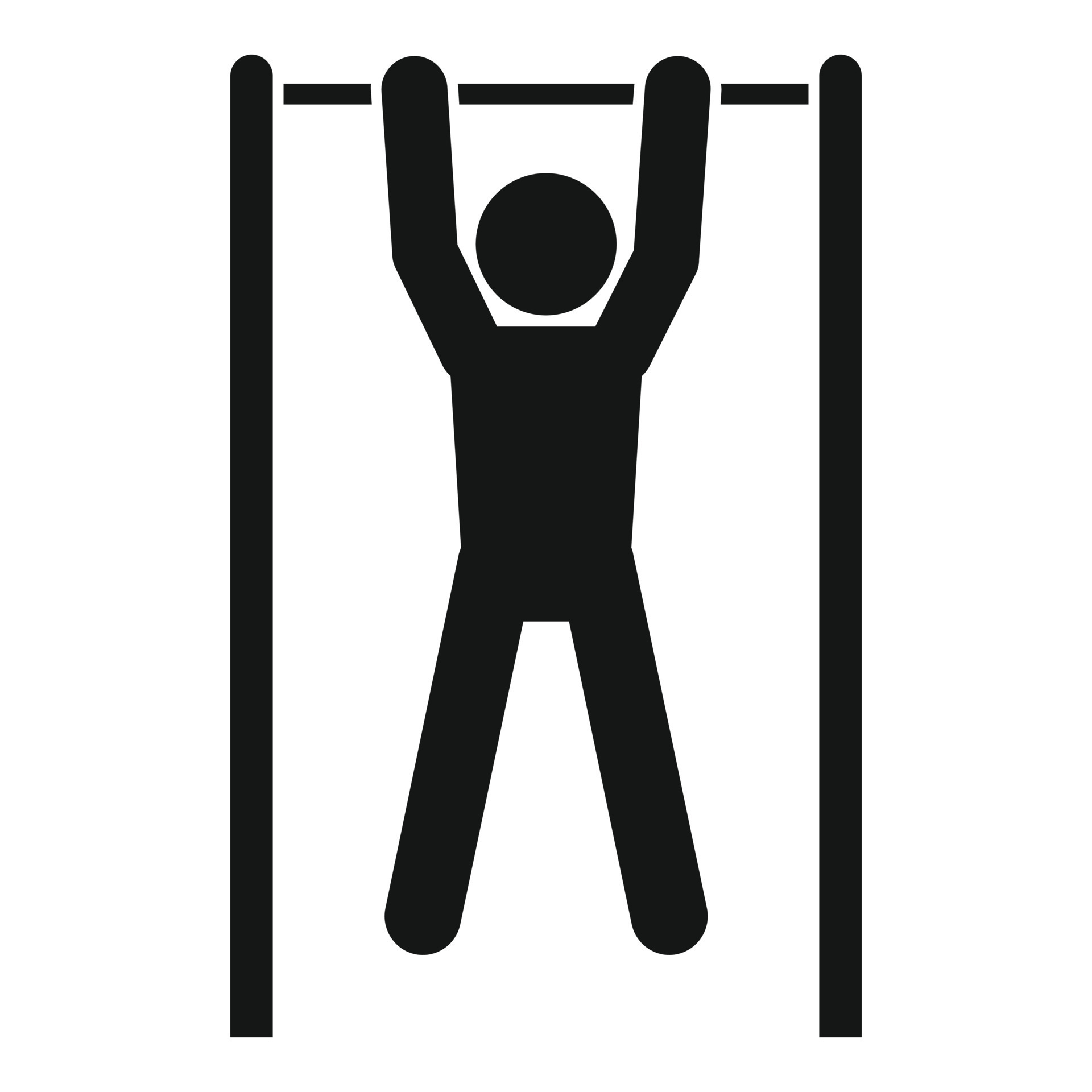 Pullups on the horizontal bar icon, simple style 14647555 Vector Art