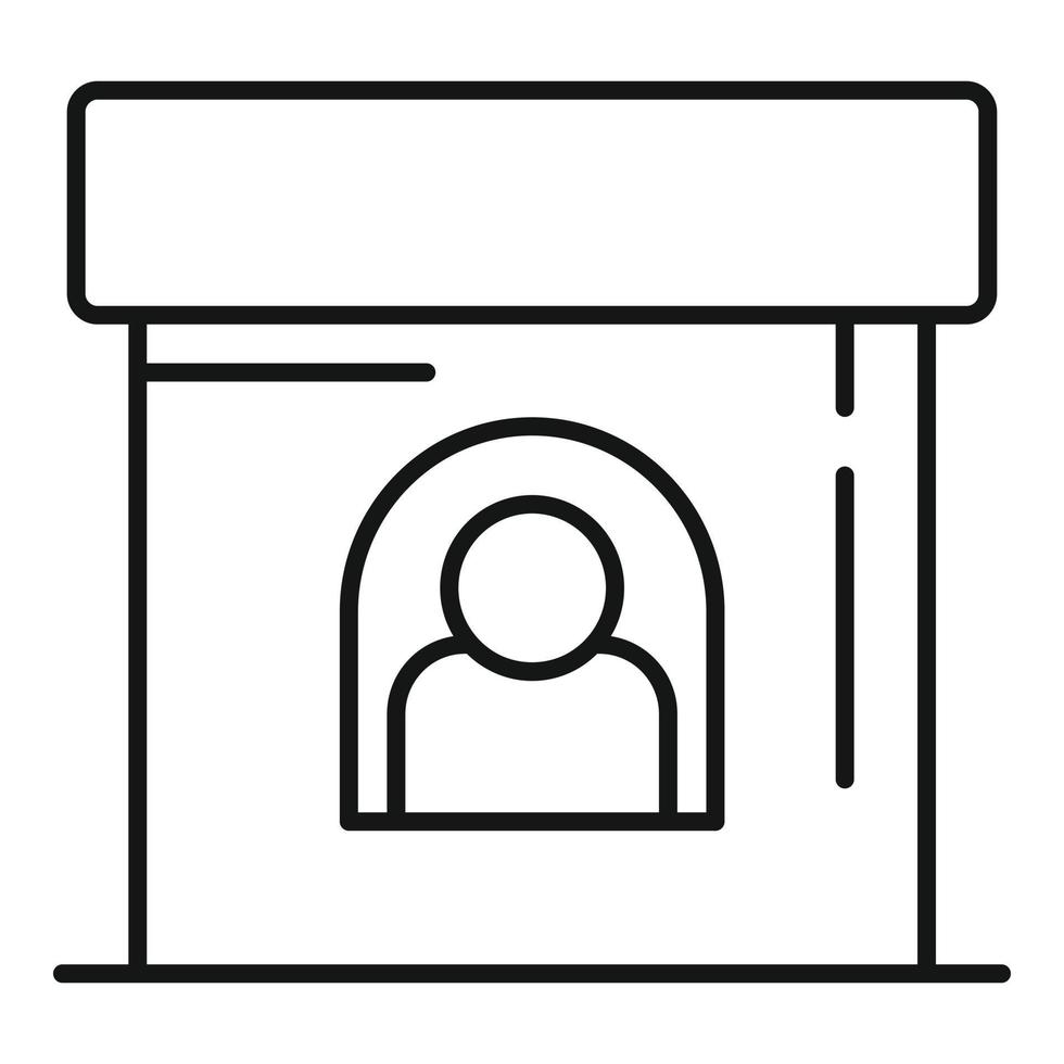 Lottery kiosk icon outline vector. Bingo ticket vector