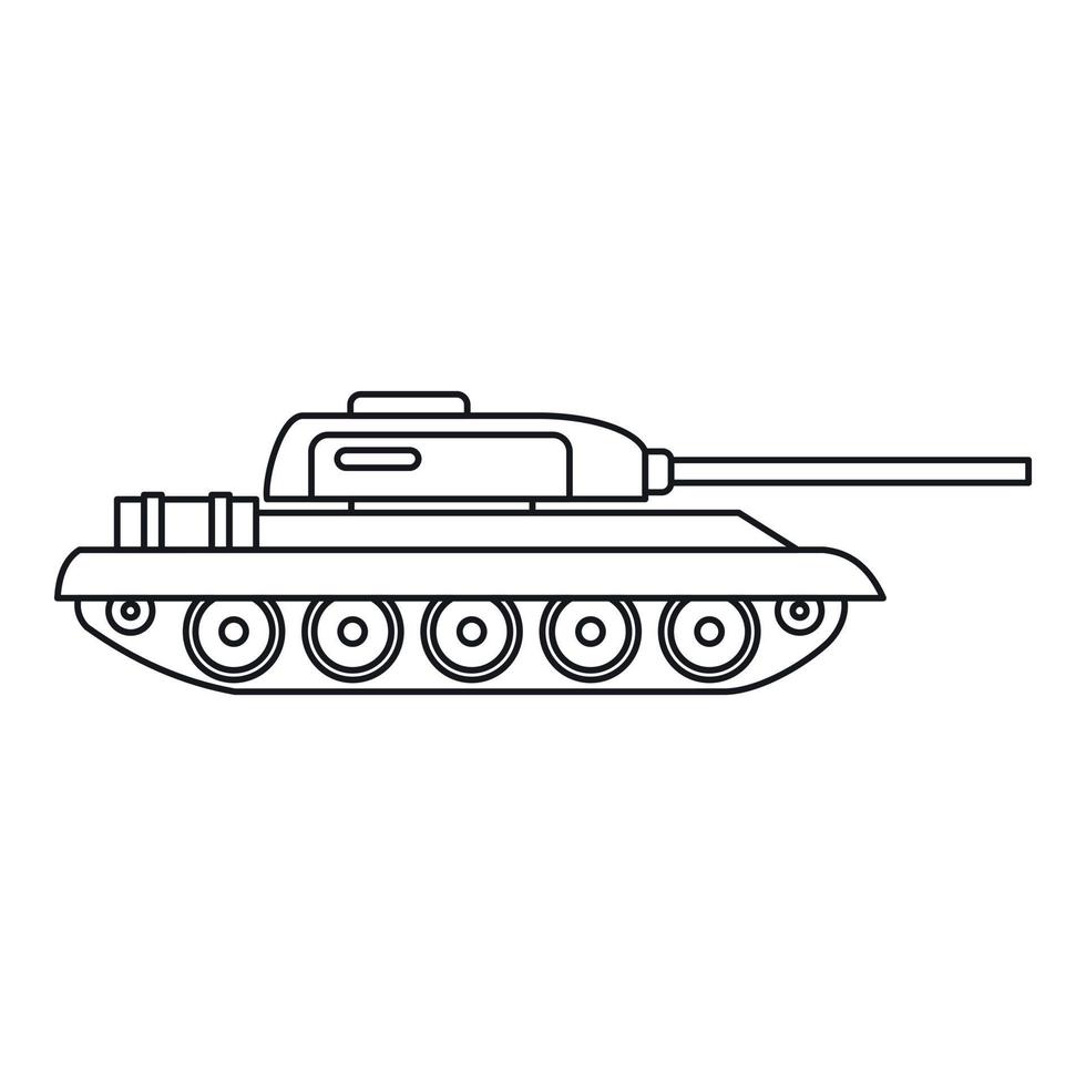 icono de tanque, estilo de esquema vector