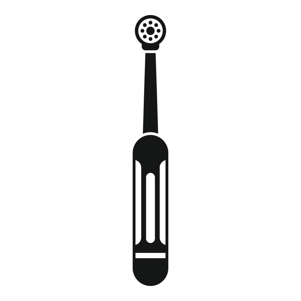 Electric toothbrush daily icon, simple style vector