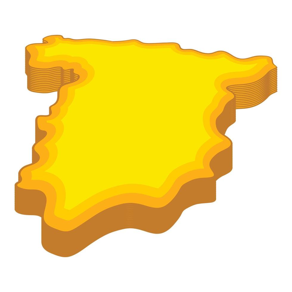 Map of Spain icon, cartoon style vector