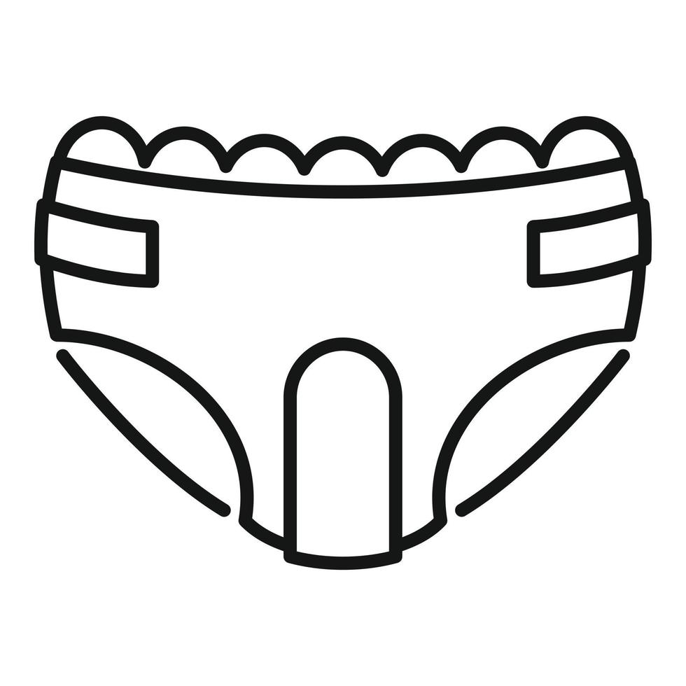 Odor diaper icon, outline style vector