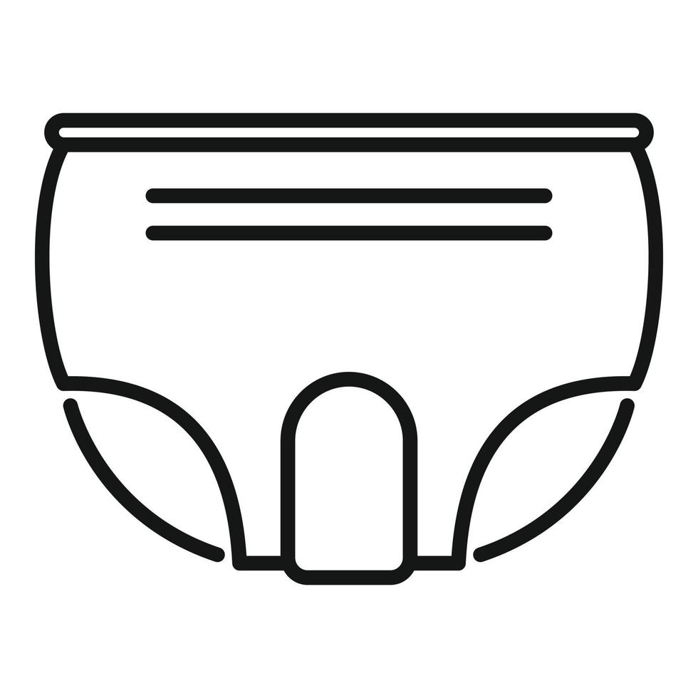 Smell diaper icon, outline style vector