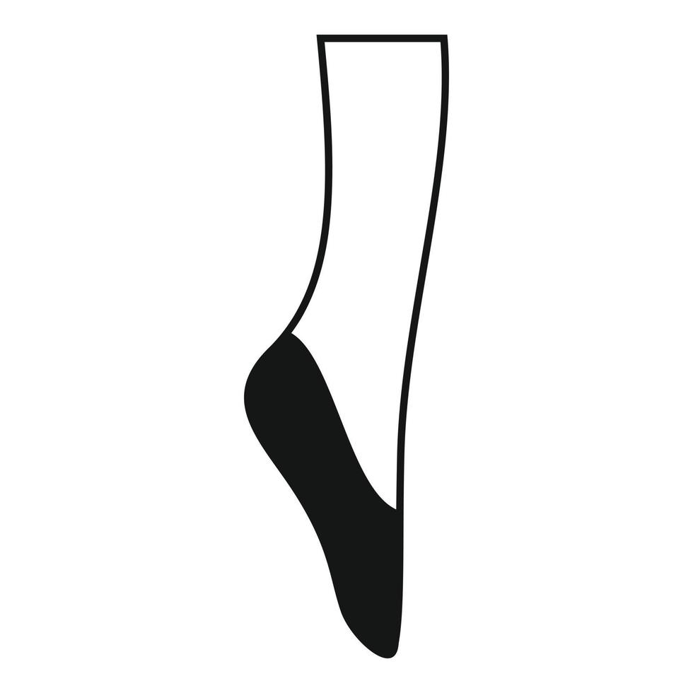 Ballerina foot icon simple vector. Ballet dancer vector