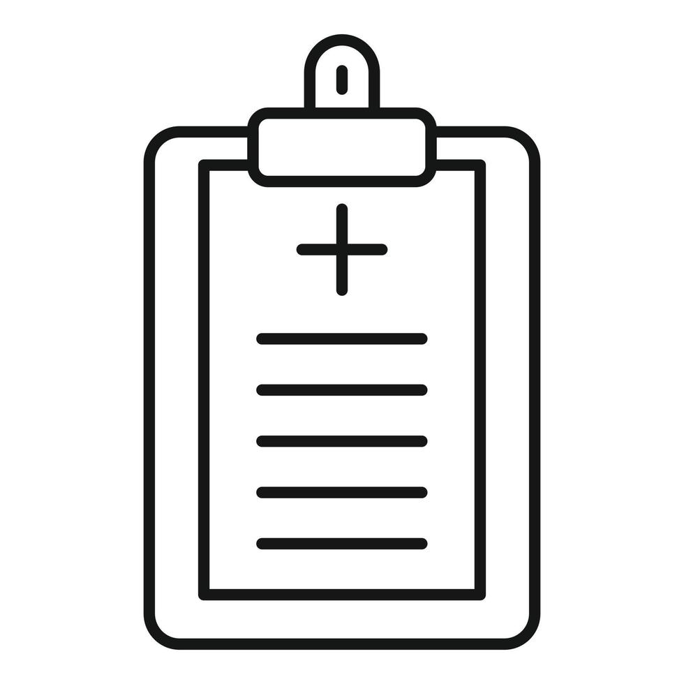 Doctor prescription icon, outline style vector