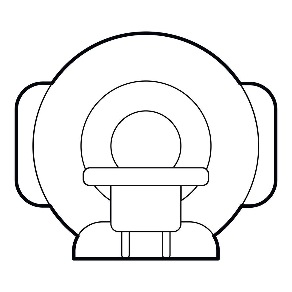 Tomograph icon, outline style vector