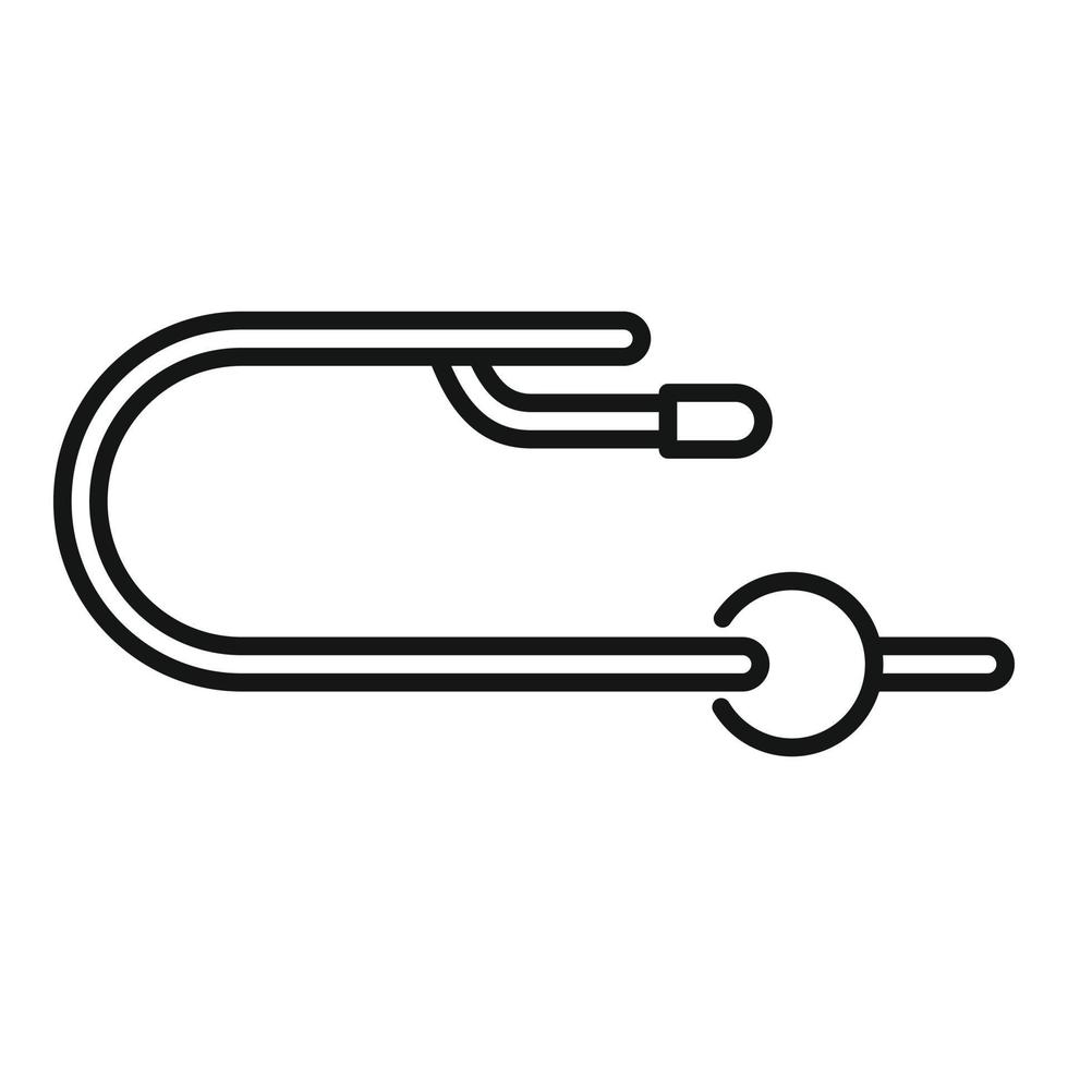 Central catheter icon, outline style vector