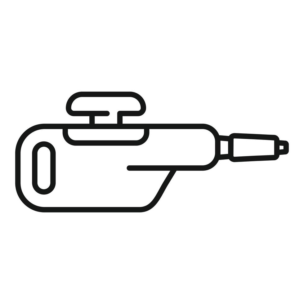 Plastic steam cleaner icon, outline style vector