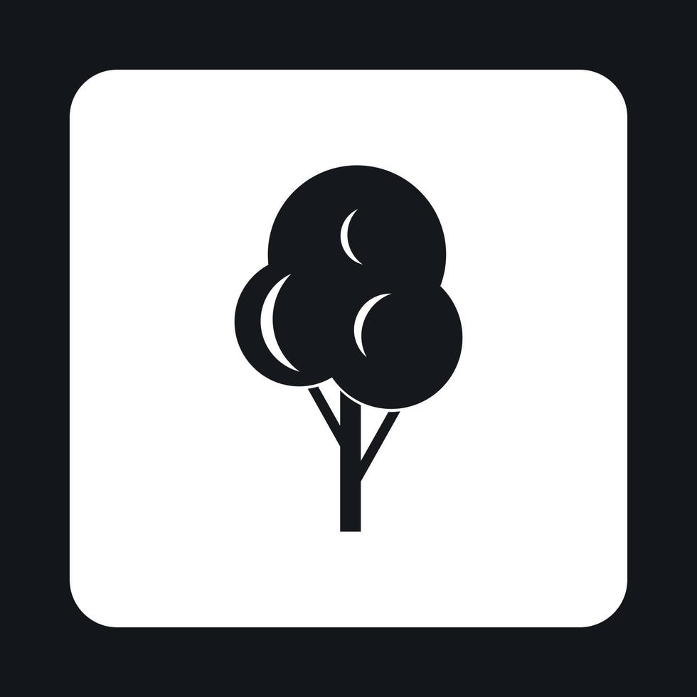 Autumn tree icon, simple style vector