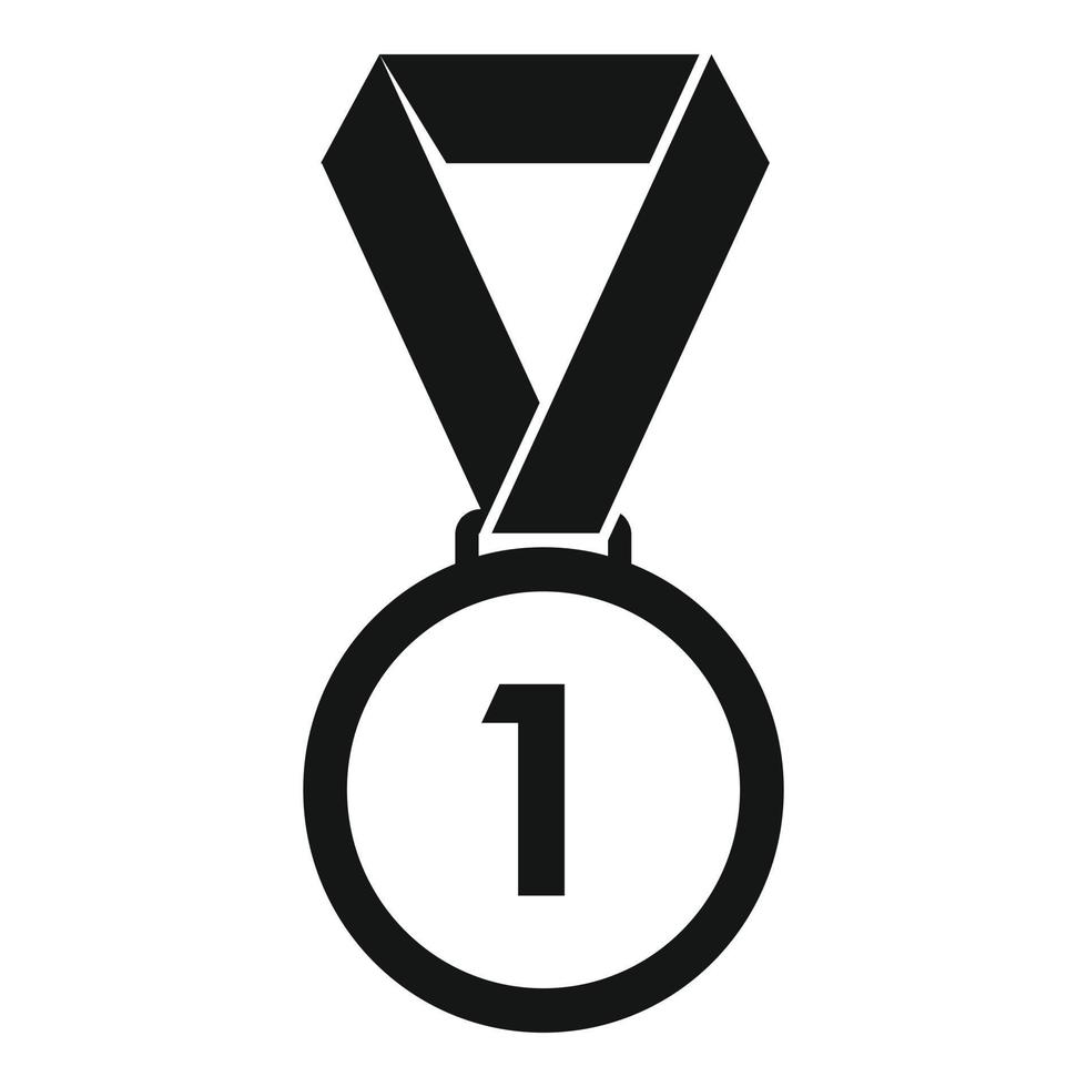 Hurling gold medal icon, simple style vector