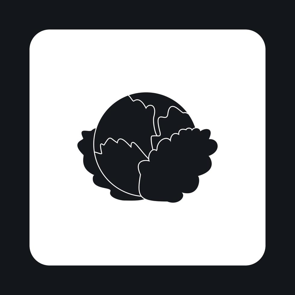 Cabbage icon, simple style vector