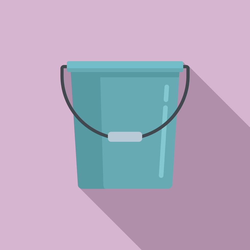 Farm bucket icon, flat style vector
