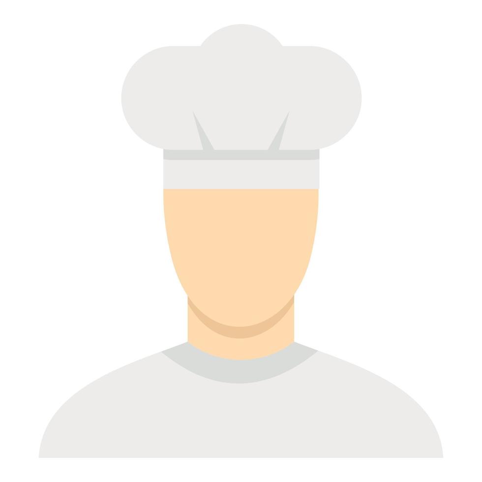 Chef icon, flat style vector