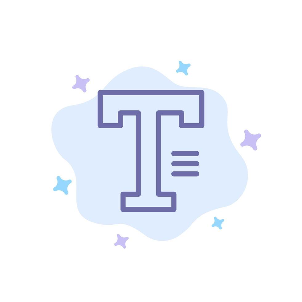 Type Text Write Word Blue Icon on Abstract Cloud Background vector