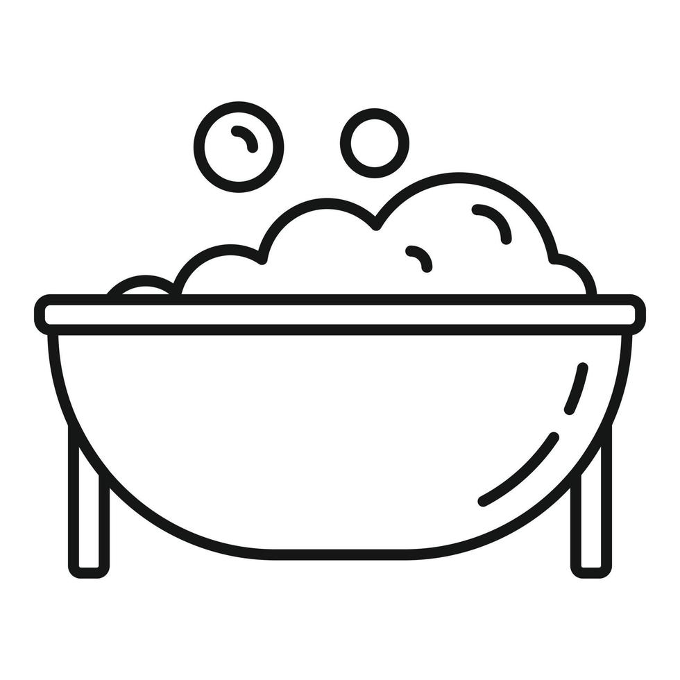 Healthy jacuzzi icon, outline style vector